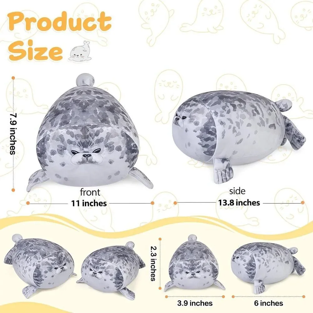 KMUYSL Plush Mommy Stuffed Animal With 4 Babies in Her Tummy Seal Toys - Picture 3 of 6